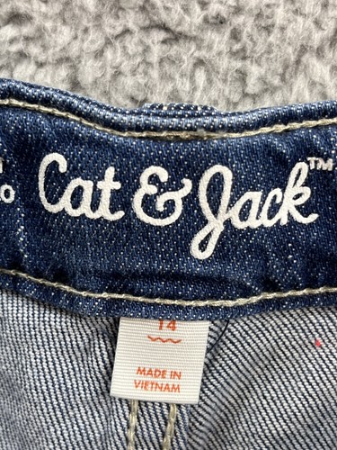 Cat & Jack Girl's Size 14 High Rise Ankle Straight Jeans Medium Wash - Picture 6 of 8