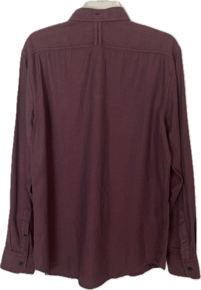 William Rast Men's Herringbone Red Cotton Shirt Size M Retail $53 - Image 2 of 3