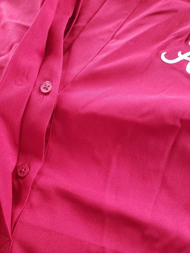 NWT UG Apparel Alabama Crimson Tide Women M Crimson Button Down Tunic 3/4 Sleeve - Picture 4 of 11