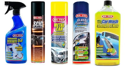 Ma-Fra Scic Blu, Spray Lucidante Ravvivante per Cruscotti con Effetto Medio Lucido, Elimina la Polvere, Dona alle Superfici Lucentezza e Morbidezza, Non Unge, Formato da 200ml Ma-Fra Scic Blu, Spray Lucidante Ravvivante per Cruscotti con Effetto Medio Lucido, Elimina la Polvere, Dona alle Superfici Lucentezza e Morbidezza, Non Unge, Formato da 200ml