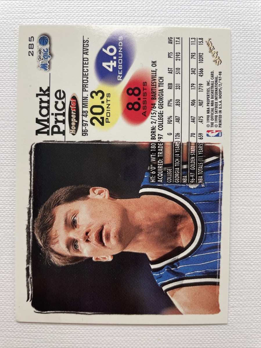 1997-98 NBA Hoops Mark Price #285. Orlando Magic | eBay 1997-98 NBA Hoops Mark Price #285. Orlando Magic | eBay