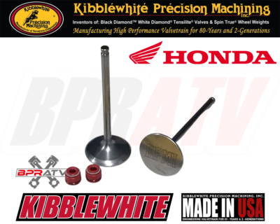 Kibblewhite Intake & Exhaust Valve Set For Honda TRX450R ATV - 2004-2005 Models With Seals
