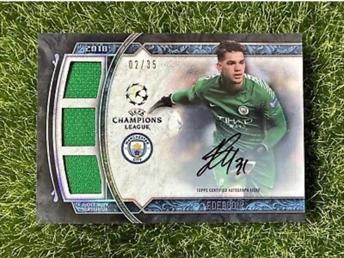 2017-18 Topps UCL Museum EDERSON Patch Auto #2/35 Manchester City Brasile SSP!!