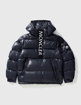 NEW Moncler Men's Men's Maury Logo Hooded Jacket in Navy