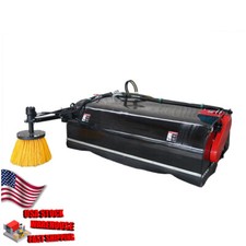 72Inch HeavyDuty Sweeper Edge Brush Non-Slip Pickup Bin Professional Cleaning