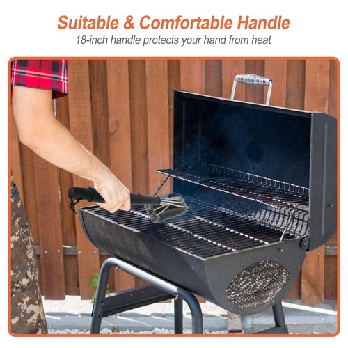 18" Stainless Steel Bristle Free Grill Brush Scraper Tool for Cleaning BBQ - Picture 7 of 8