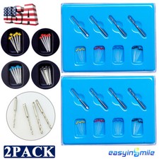 Easyinsmile Dental Fiber Post Glass Quartz Teeth Restoration Piles+Drills 2PacK