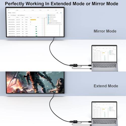 HDMI Computerauf Displayport Adapter 4K60Hz 2K144Hz 1080P165Hz aktiv Audio - Bild 6 von 10