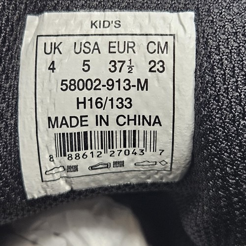 Kids Supra Skytop 'Black/Silver' Skate Shoes / 58002-913-M / Size 5 - Picture 7 of 7