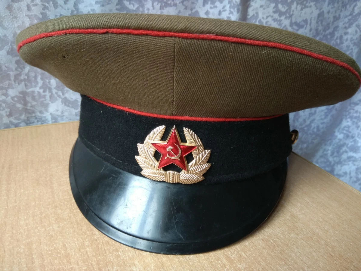 Soviet Russian Military Officer Visor Cap Hat size 55 USSR