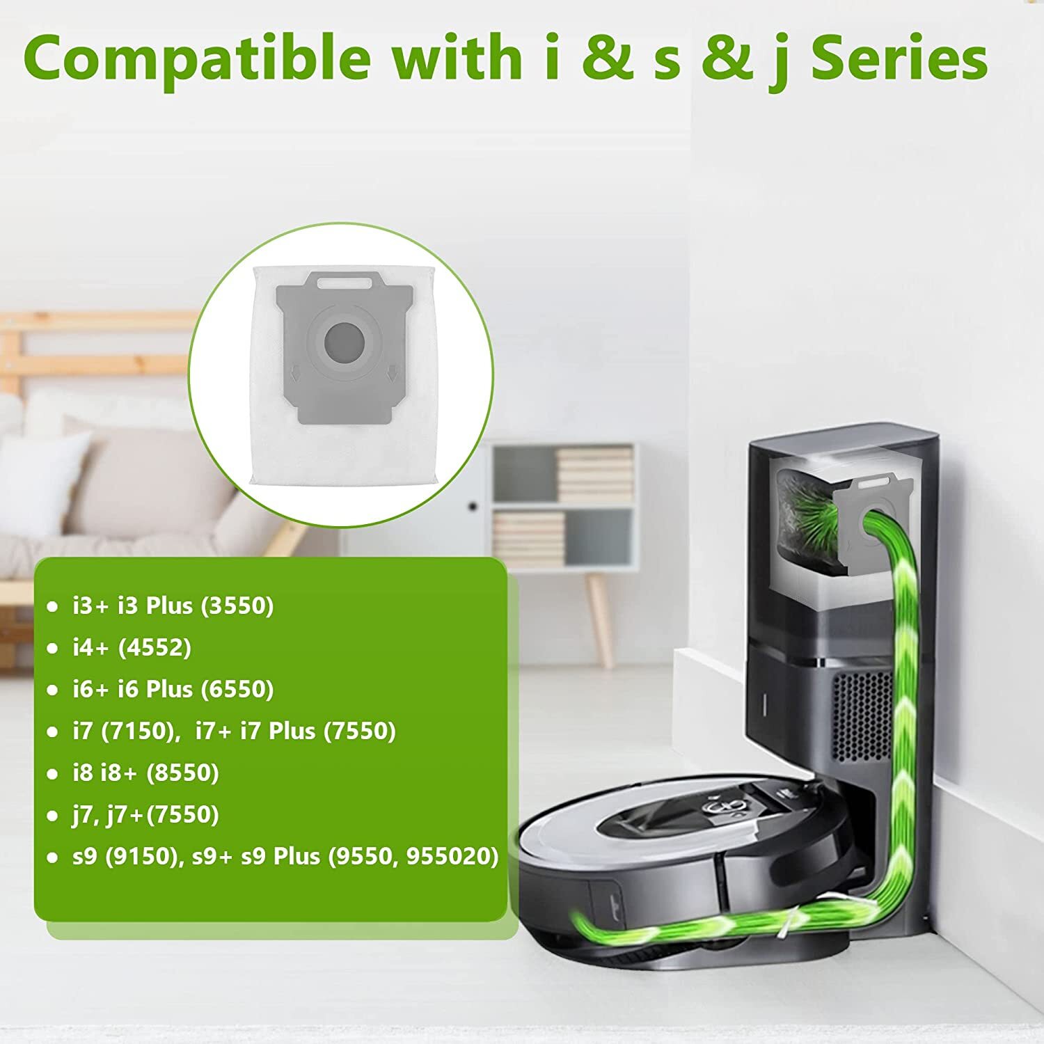 Vacuum Bags For iRobot Roomba i s j Series i3+ i4+ i6+ i7 j7+(7550) i8