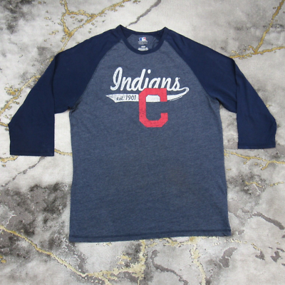 raglan cleveland indians long sleeve shirt