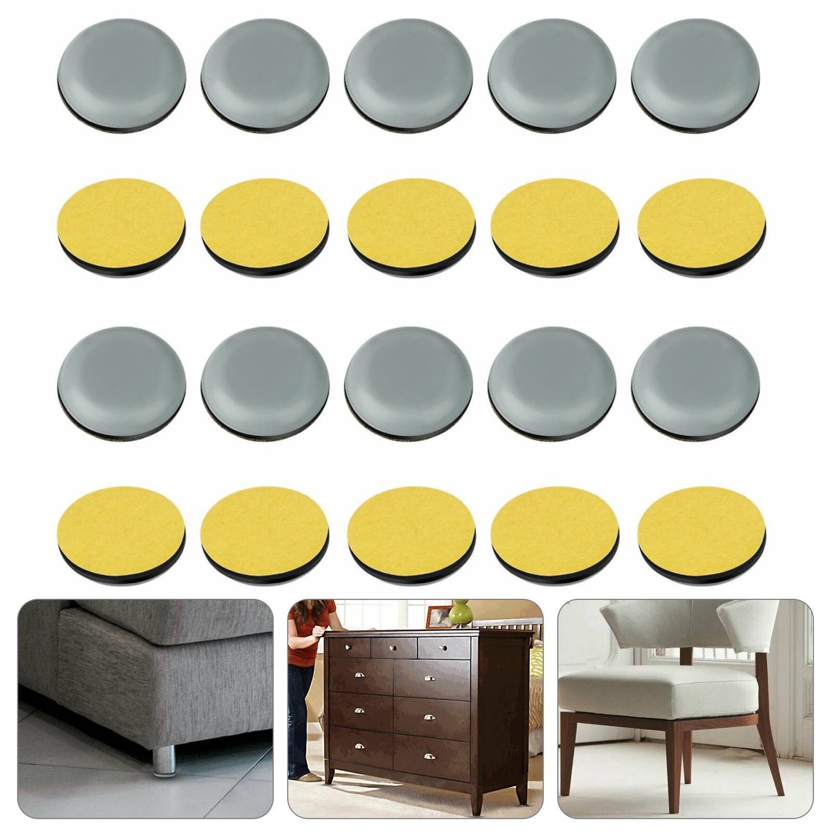 4/8Pcs Furniture Sliders Pads Sliding Block Table Chair Leg Mat Floor Protector 4/8Pcs Furniture Sliders Pads Sliding Block Table Chair Leg Mat Floor Protector