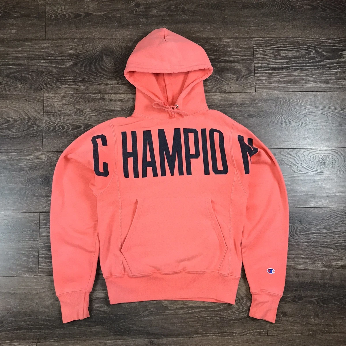 Champion hoodie big letters sale
