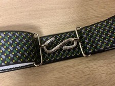 Elasticated Snake Belt Green Dotted 35mm Adult Boys Mens Girls xxl 60 inch V30