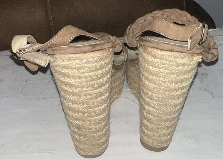 Sandalias Wild Diva Lounge Alpargata Cuñas Tacones Marrón Tostado Para Mujer Talla 7 Foto 4 de 4