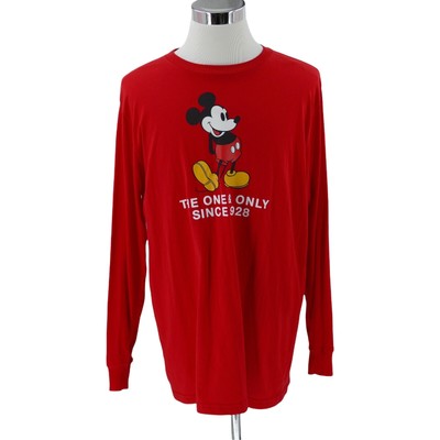 Disney Mickey Mouse T-shirt Red Long 