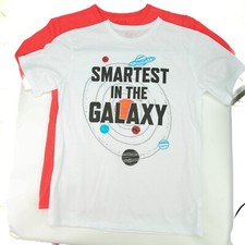 The Childrens Place Lot of 2 Elements Galaxy Red White T Shirts Size L 10/12 NEW