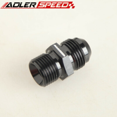 US SHIP 8AN AN-8 To M18x1.5 Metric Aluminum Straight Fuel Oil Fitting Black