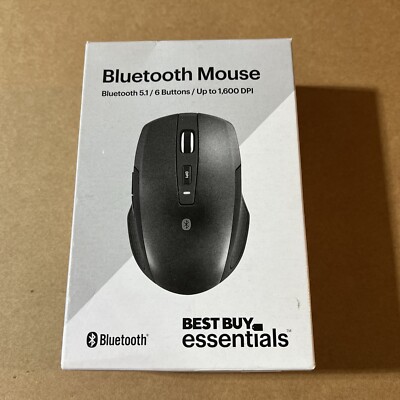 Best Buy Wireless Bluetooth 5.1 Optical 6 Button Mouse for PC and Mac - Black