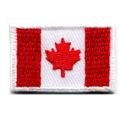 Canada Flag Patch Crewel Embroidery Needle Ironing Press Cloth Bag Decor
