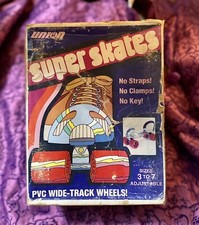 VINTAGE UNION HARDWARE SUPER SKATES IN BOX NEW ADJUSTABLE SIZE 3-7