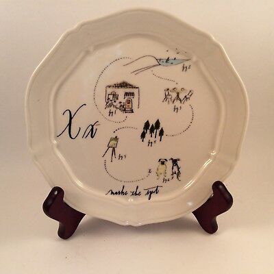 SOLD OUT~LINEA CARTA ANTHROPOLOGIE Alphabet PLATE~/"T/" TAKE ROOT~NWT~D Pyari