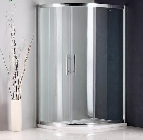 Offset WalkIn Quadrant Shower Enclosure Corner Cubicle Glass Door&Tray&Riser Kit - Picture 4 of 29