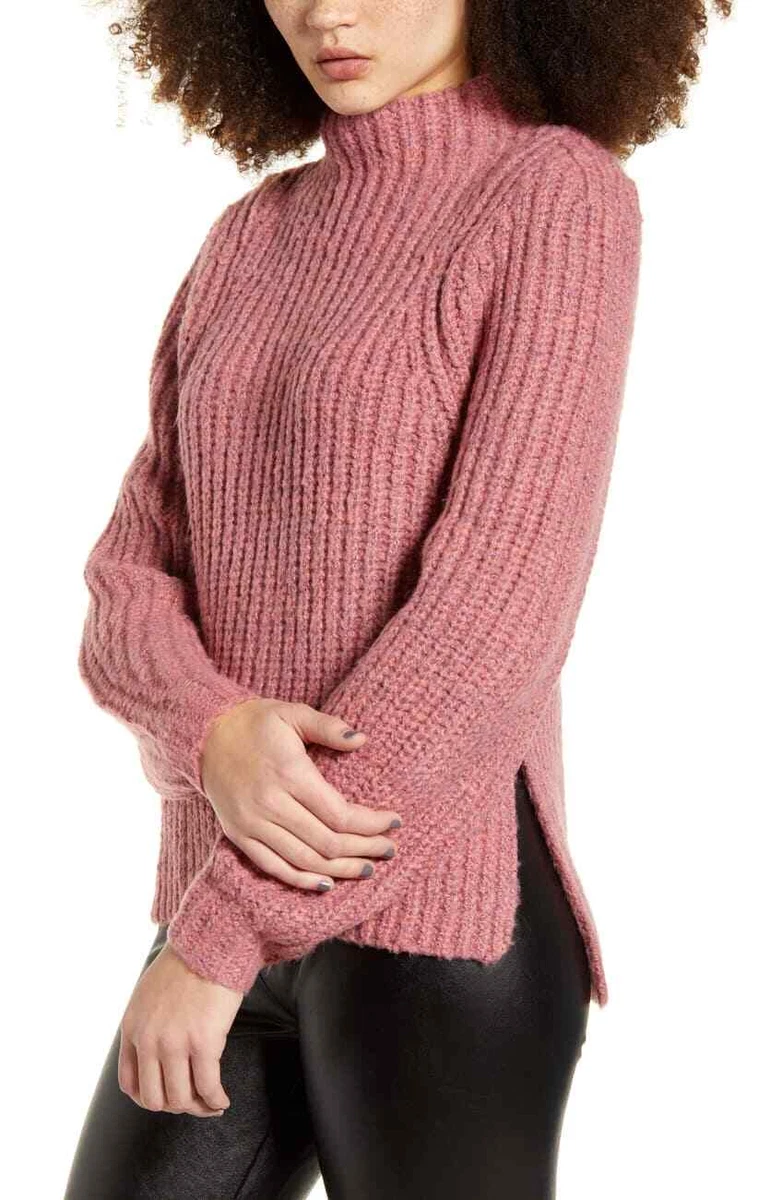 Leith Size XSMALL Mock Neck Sweater Color Red Raspberry eBay