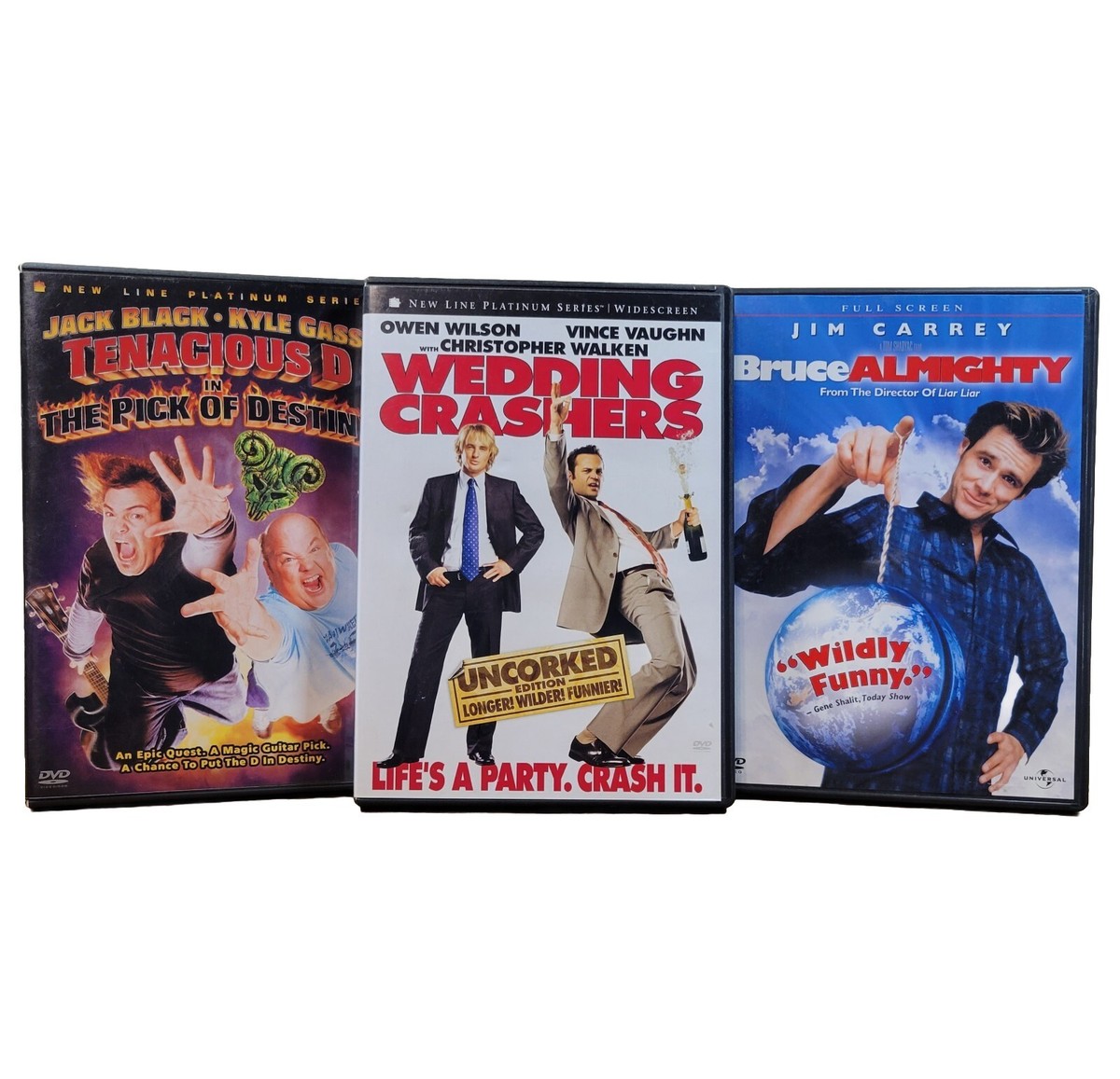 3 Pk. Comedy Variety DVD Set, Vince Vaughn- Jack Black- Jim Carey