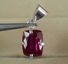 13.15 Ct Natural Padparadscha Pink Sapphire Cushion Gemstone Certified Pendant