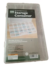 24 Compartment Organizer Plastic Box Storage Container Craft, Jewelry, Parts USA