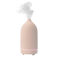 Pink Ceramic Ultrasonic Aromatherapy Essential Oil Diffuser