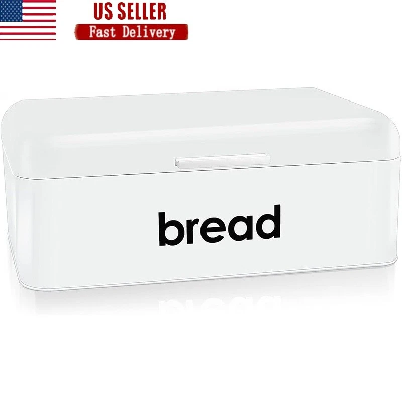 Sturdy Metal Bread Box Fresh Food Storage Vintage Kitchen Organizer Tool New