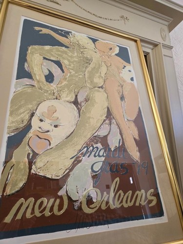 Mardi Gras New Orleans Framed Ltd. Ed. Poster 1979 *G. Dureau-Carnival Bestiary*