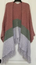 Matilda Jane Lets Go Together Warm and Cozy Poncho Shawl Cardigan Women One Size