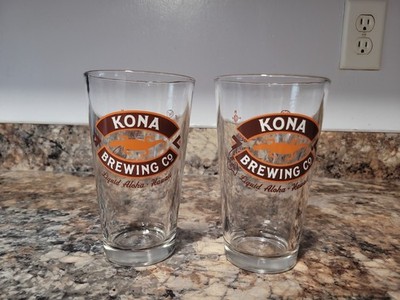 2 Hawaii Kona Brewing Co. Liquid Aloha Pint 16 Oz Beer Glass 16'' No Chips/Cracks