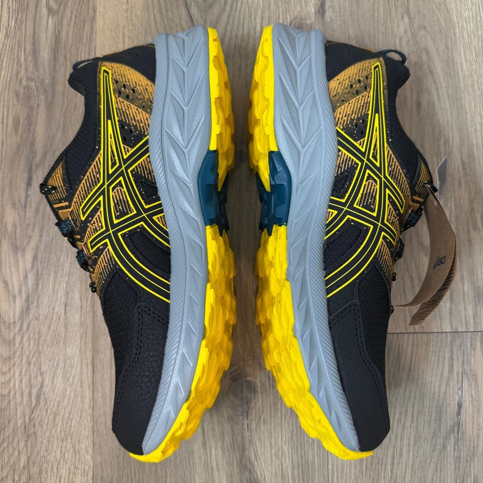 Zapatillas de Trail Running ASICS GEL-Venture 9 Ortholite Negras Amarillas Para Hombre Talla 8 Nuevas con Etiquetas Foto 3 de 4