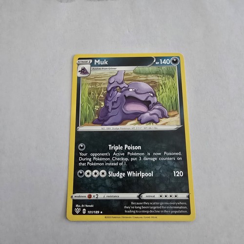 Pokemon Card - Muk 101/189 - Reverse Holo Rare - Darkness Ablaze NM