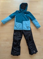 Kinder Skianzug_2-teilig ZIENER Ski Jacke + Ski Hose unisex Blau-Schwarz_Gr. 152