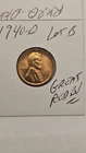 wheat penny 1940D LINCOLN CENT SHARP RED BU 1940-D UNC RED LUSTER LOT #B