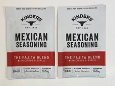 Kinder's Mexican Seasoning The Fajita Blend 1 oz Packets Lot of 2 Exp 03/2028