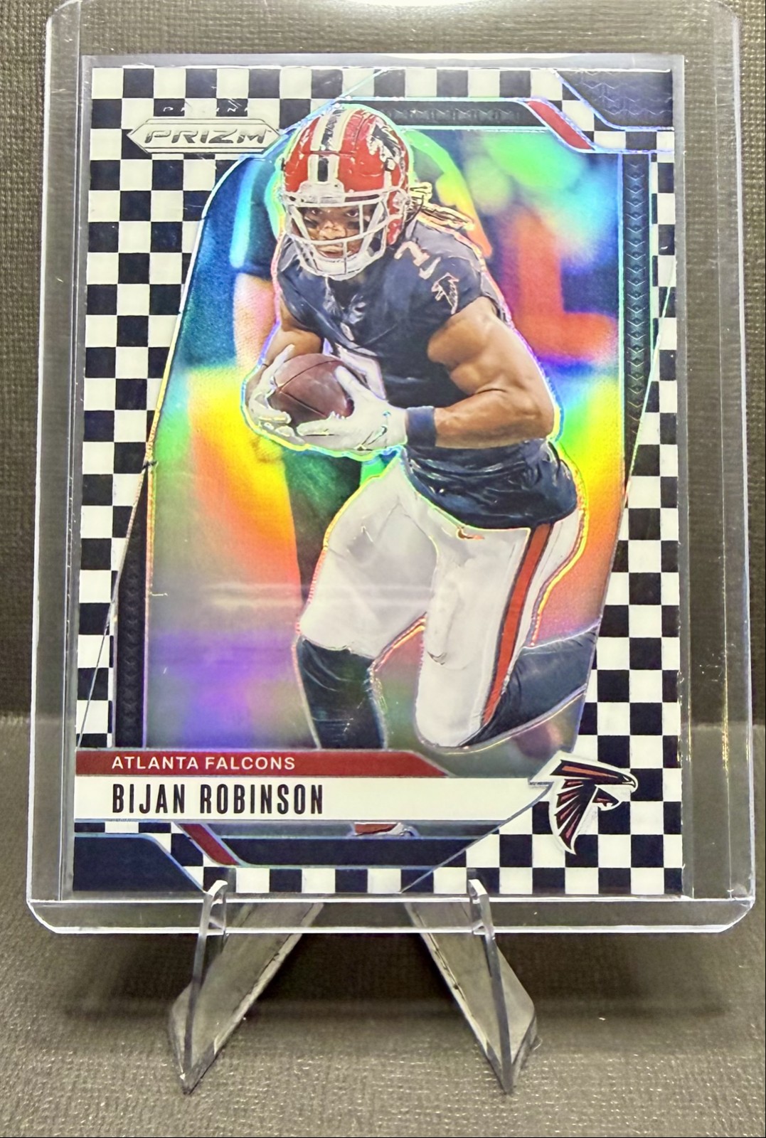 2024 Panini Prizm - Bijan Robinson #11 Black & White Checker Prizm
