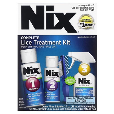 2 X Nix, Complete Lice Treatment Kit , 1 Kit-Worldwide