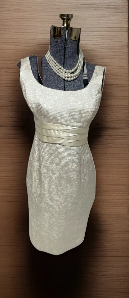 NUEVO Jones NY Vestido Traje Talla 2 Conjunto de Dos Piezas Vestido Chaqueta Seda Algodón Damasco Foto 2 de 4