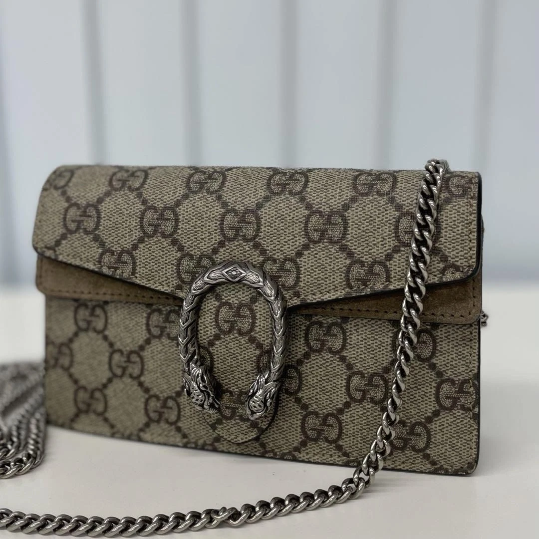 Sac à bandoulière chaîne GUCCI GG Supreme Dionysus authentique de JP