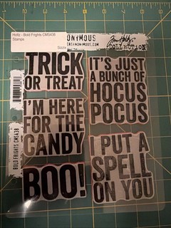 Tim Holtz Stampers Anonymous "BOLD FRIGHTS" Rubber Cling Stamps Halloween 2021