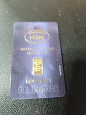 IGR Gold Bar 0.5 Grams 999.9 Worth Fine Gold