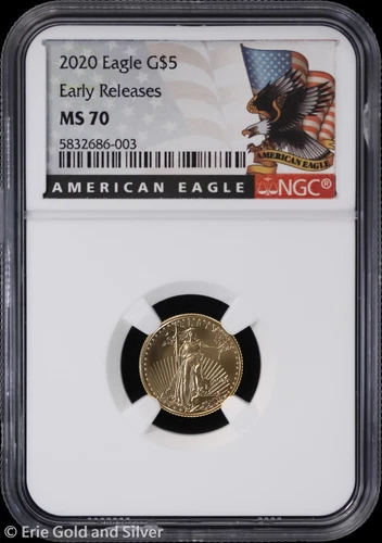 2020 $5 1/10 oz American Gold Eagle NGC MS 70 | Early Releases