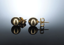 7mm ball 14k gold post earrings with gold backs jewelry